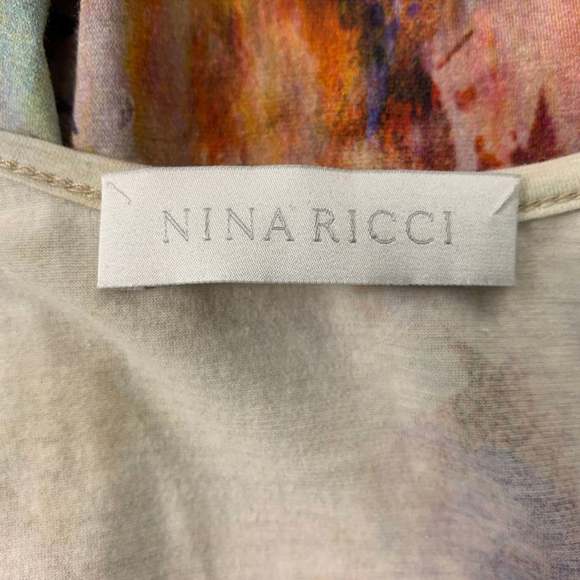 NINA RICCI Pink Multicolour Cotton & Elastane Tie Dye Blouse - Picture 4 of 6